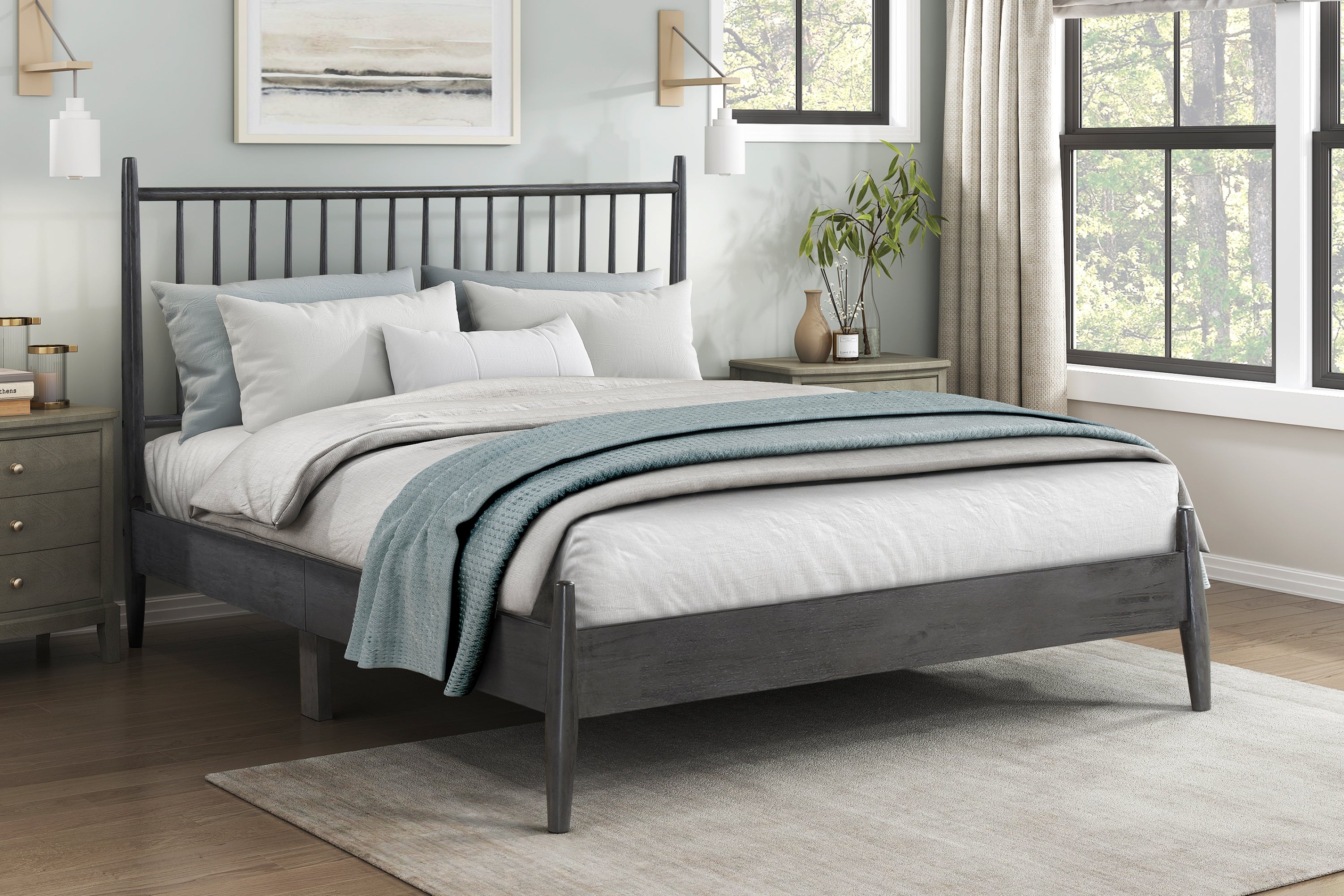 Mid-Century Modern Platform Bed
