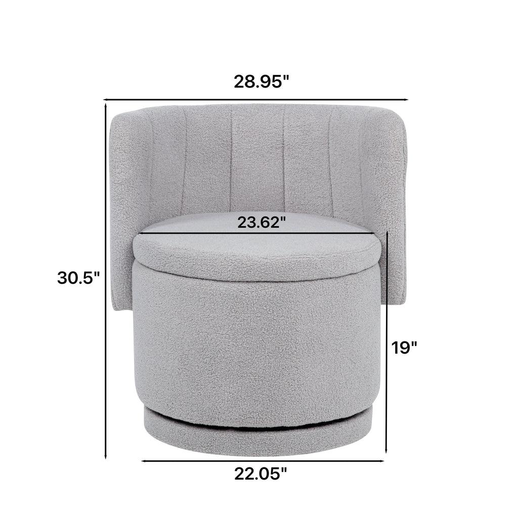 360 Degree Swivel Back Sofa Chair With Storage Space