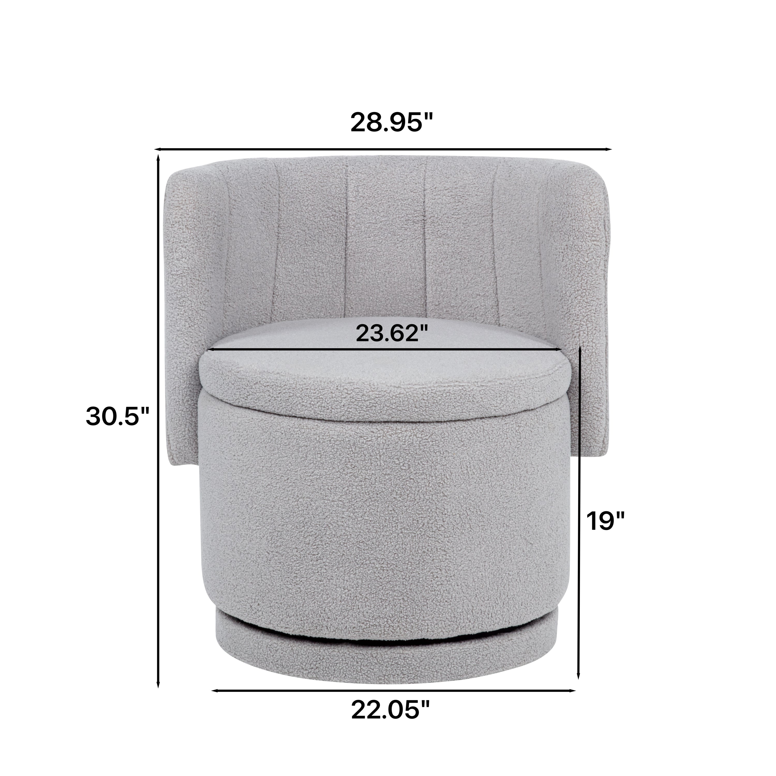 360 Degree Swivel Back Sofa Chair With Storage Space