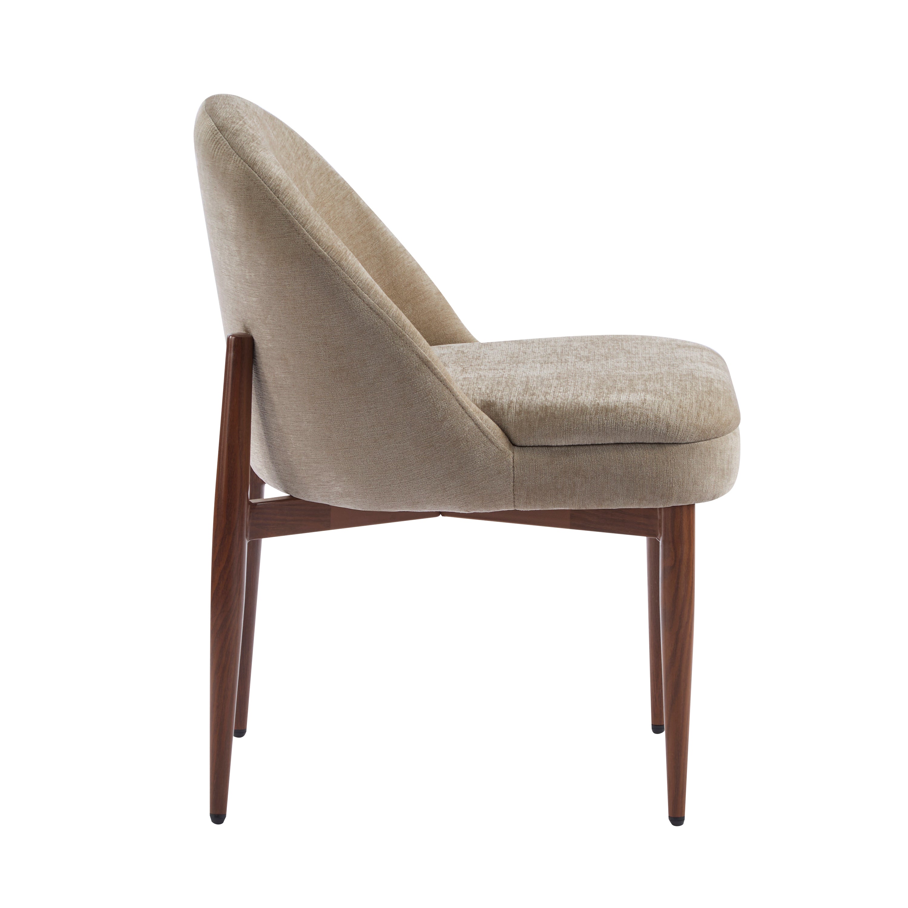 Mid-Century Modern Fabric Upholstered Dining Chair, Set of 2