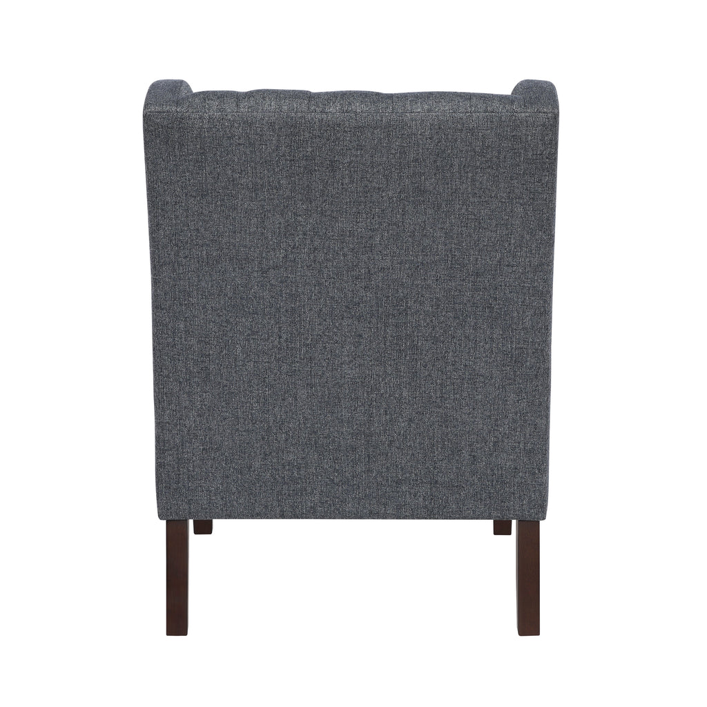 Button-Tufted Upholstered High Back Accent Chair