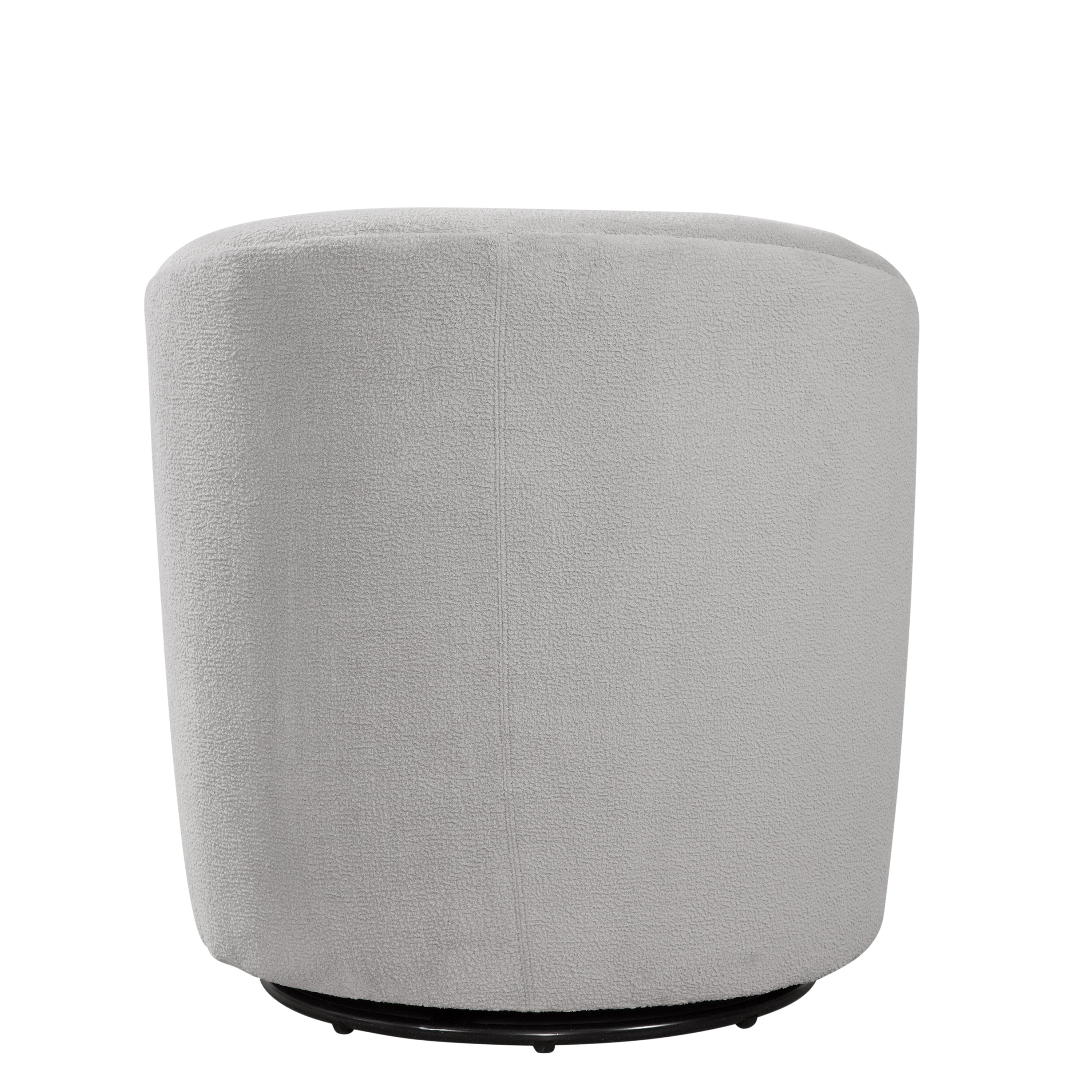 Oaklynn Barrel Style Swivel Accent Chair with Performance Fabric