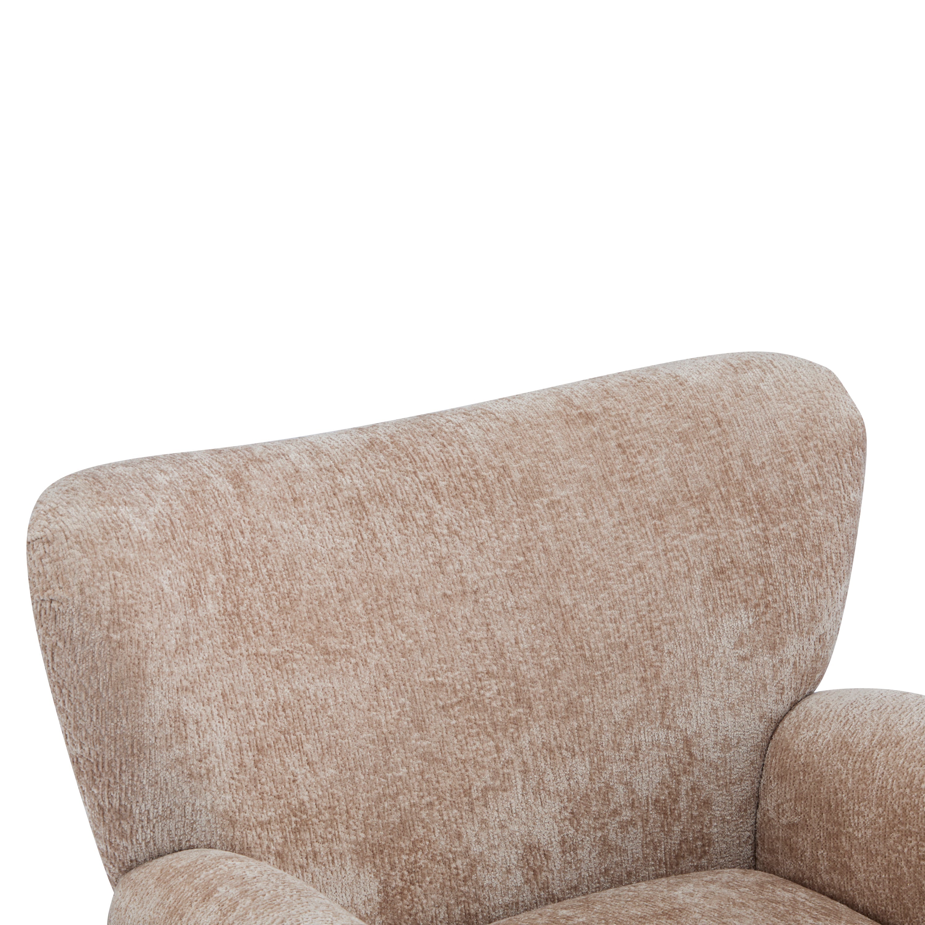 Cozy Wingback Accent Chair with Round Wood Feet