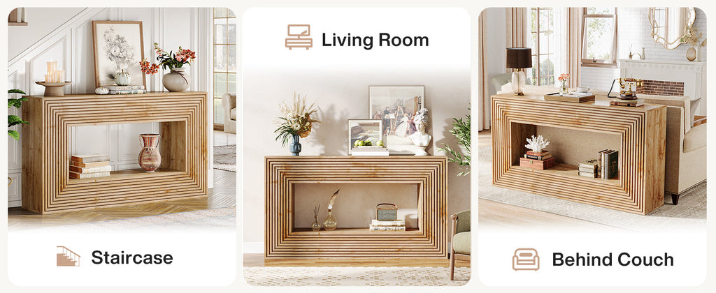 Bristow Fluted Console Entryway Table