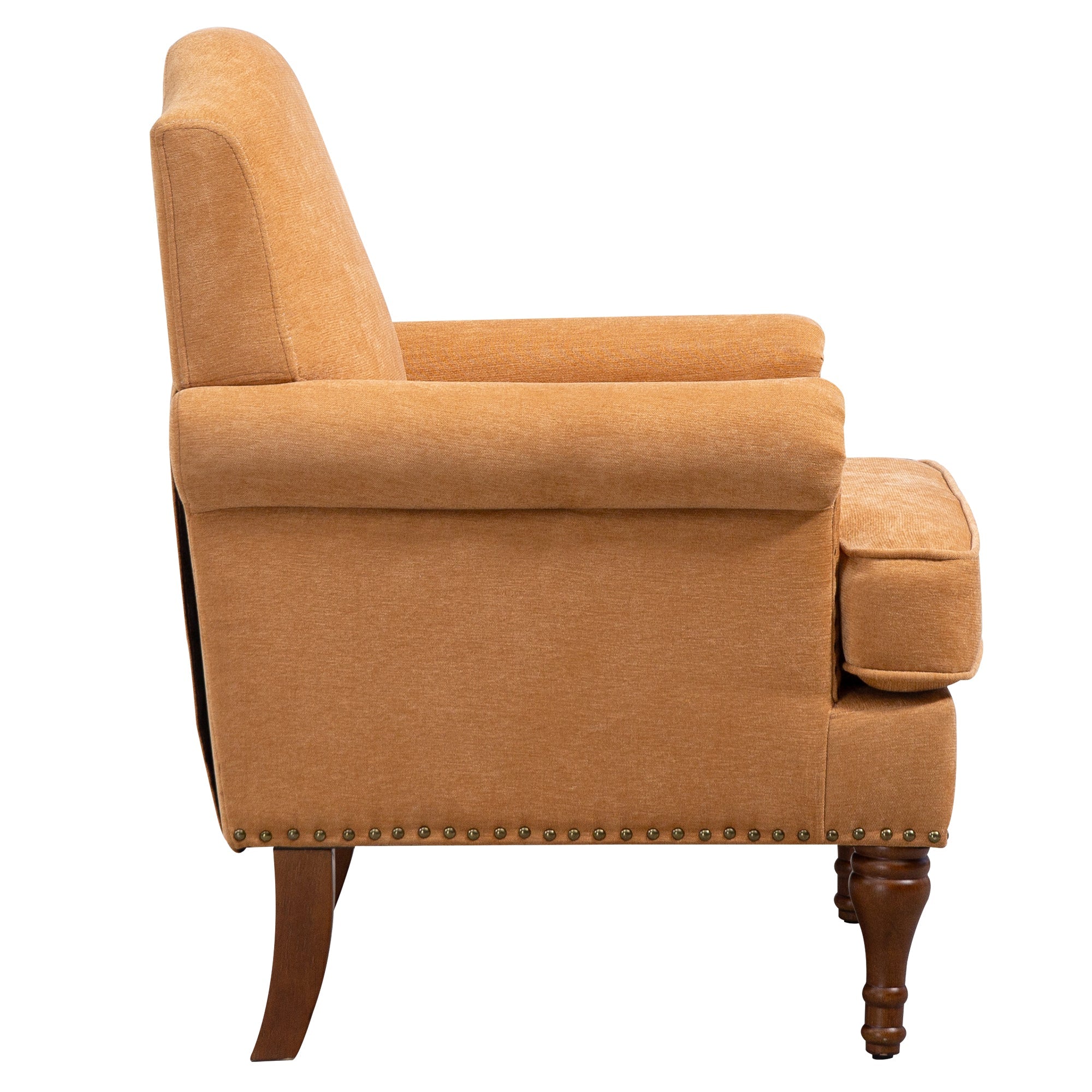 Nailhead Trim Rolled Arm Upholstered Accent Chair