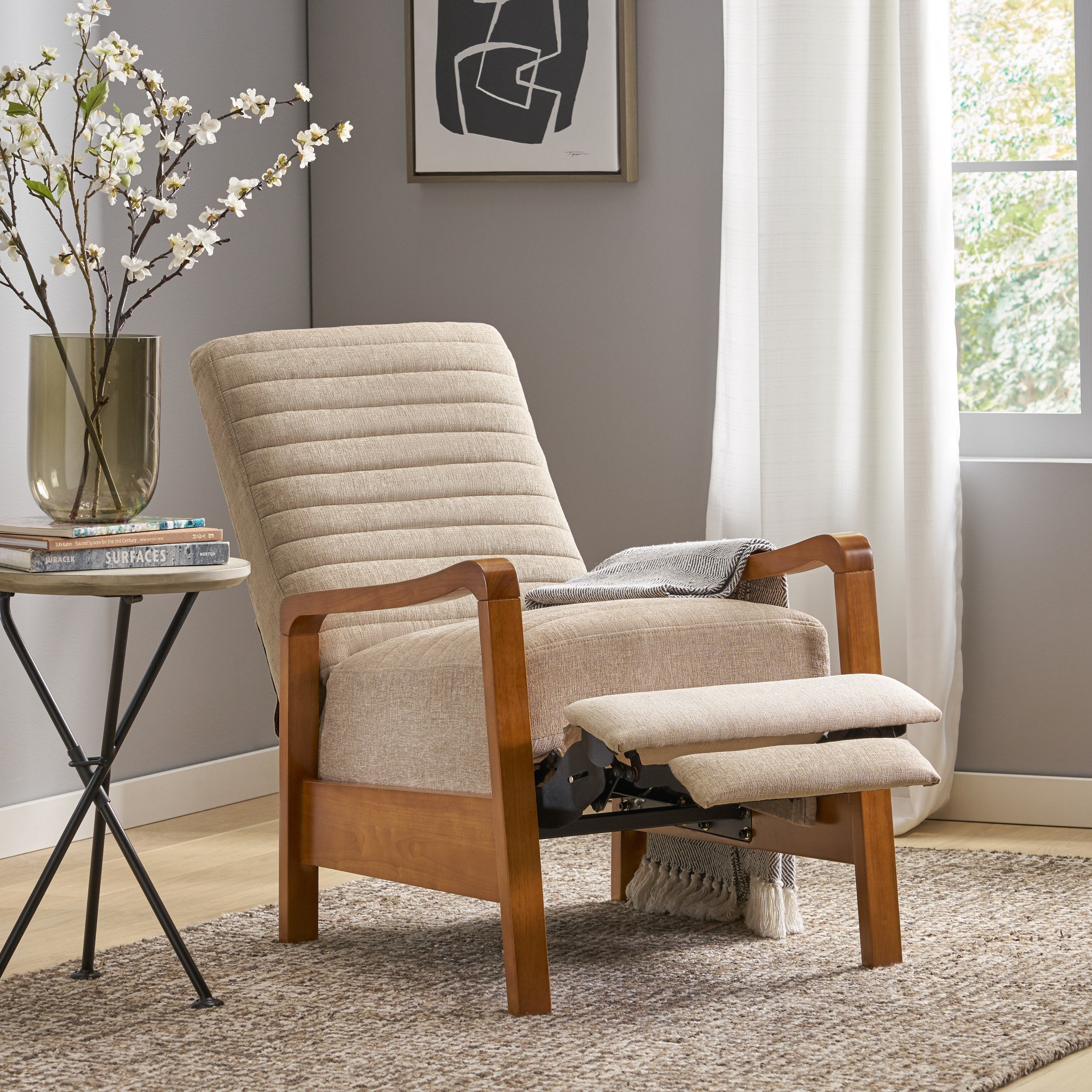 Mid-Century Modern Manual Club Recliner
