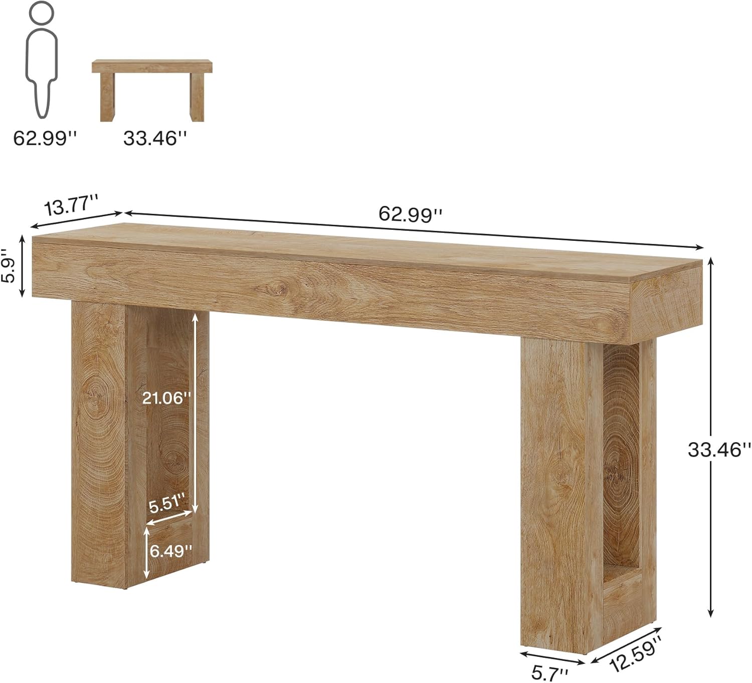 Hearthford Farmhouse Console Table