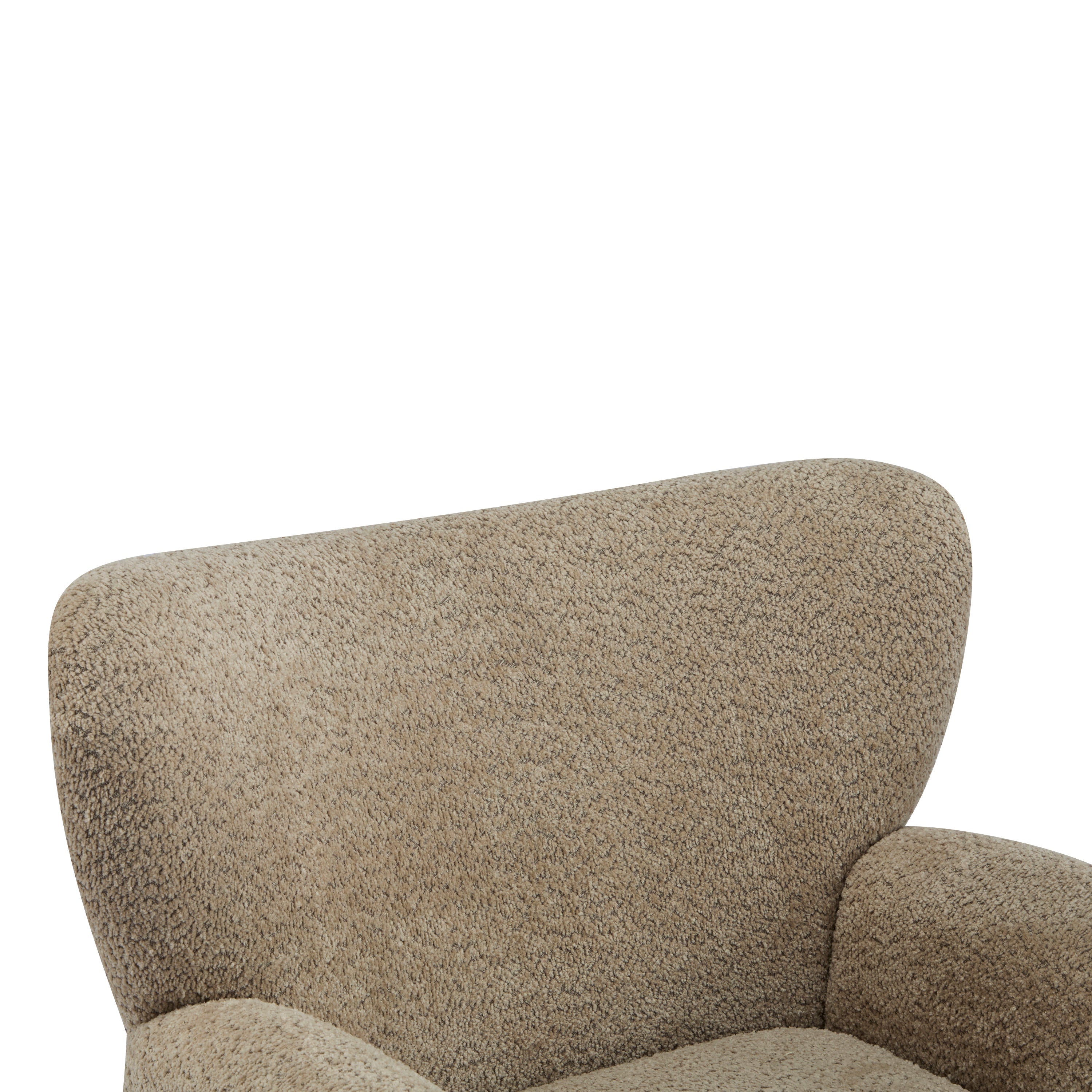 Cozy Wingback Accent Chair with Round Wood Feet
