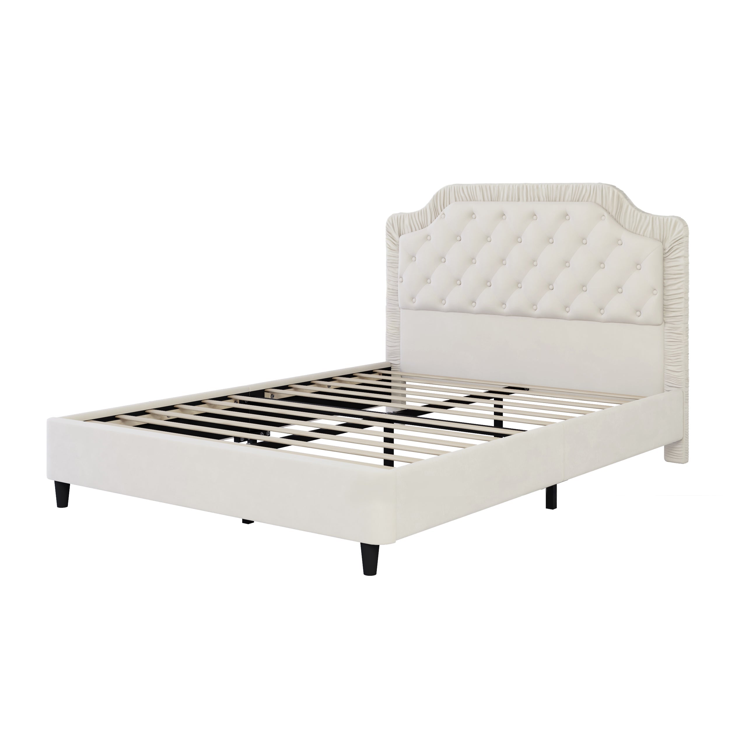 Button Tufted Headboard Bed