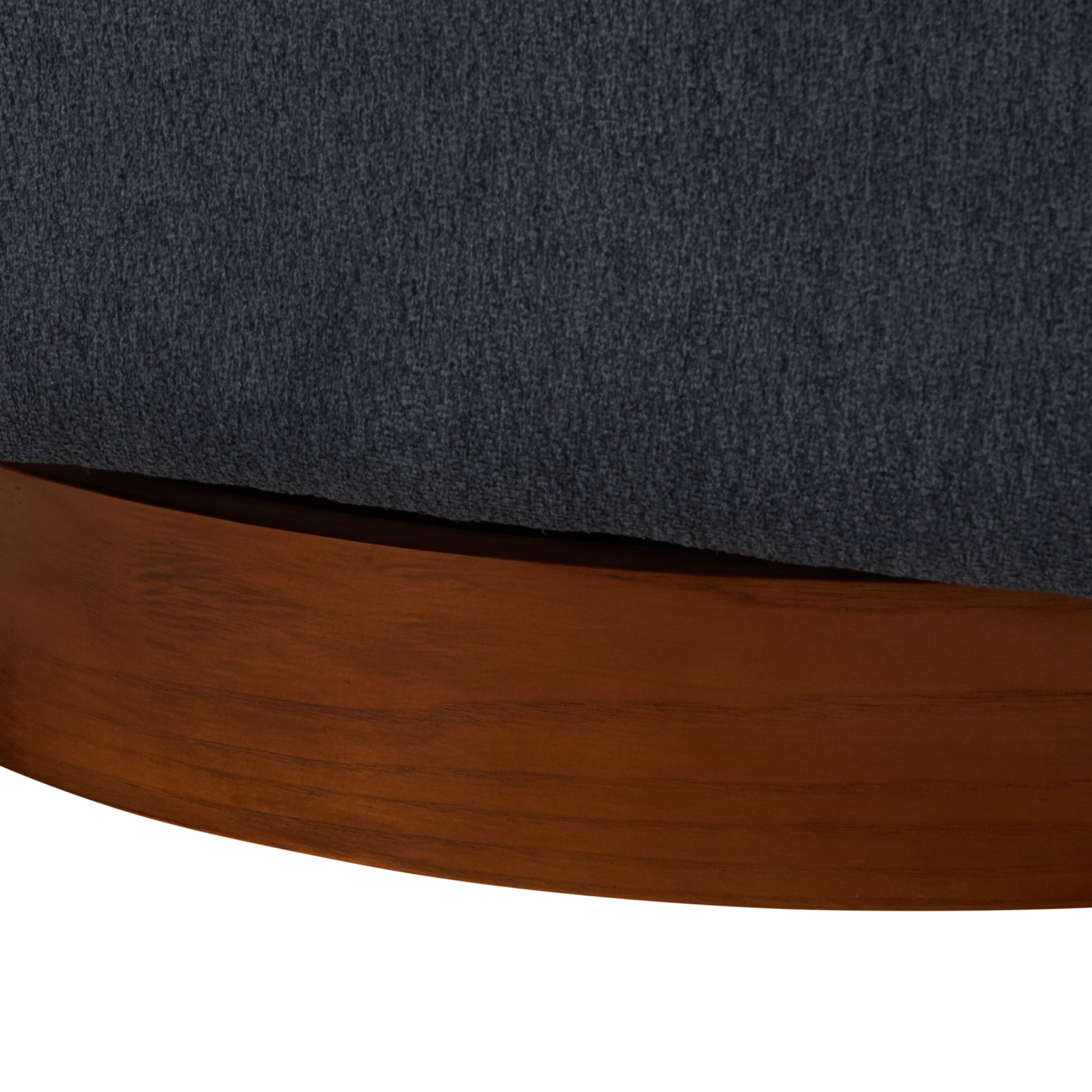 Miramar Wood Base Swivel Club Accent Chair