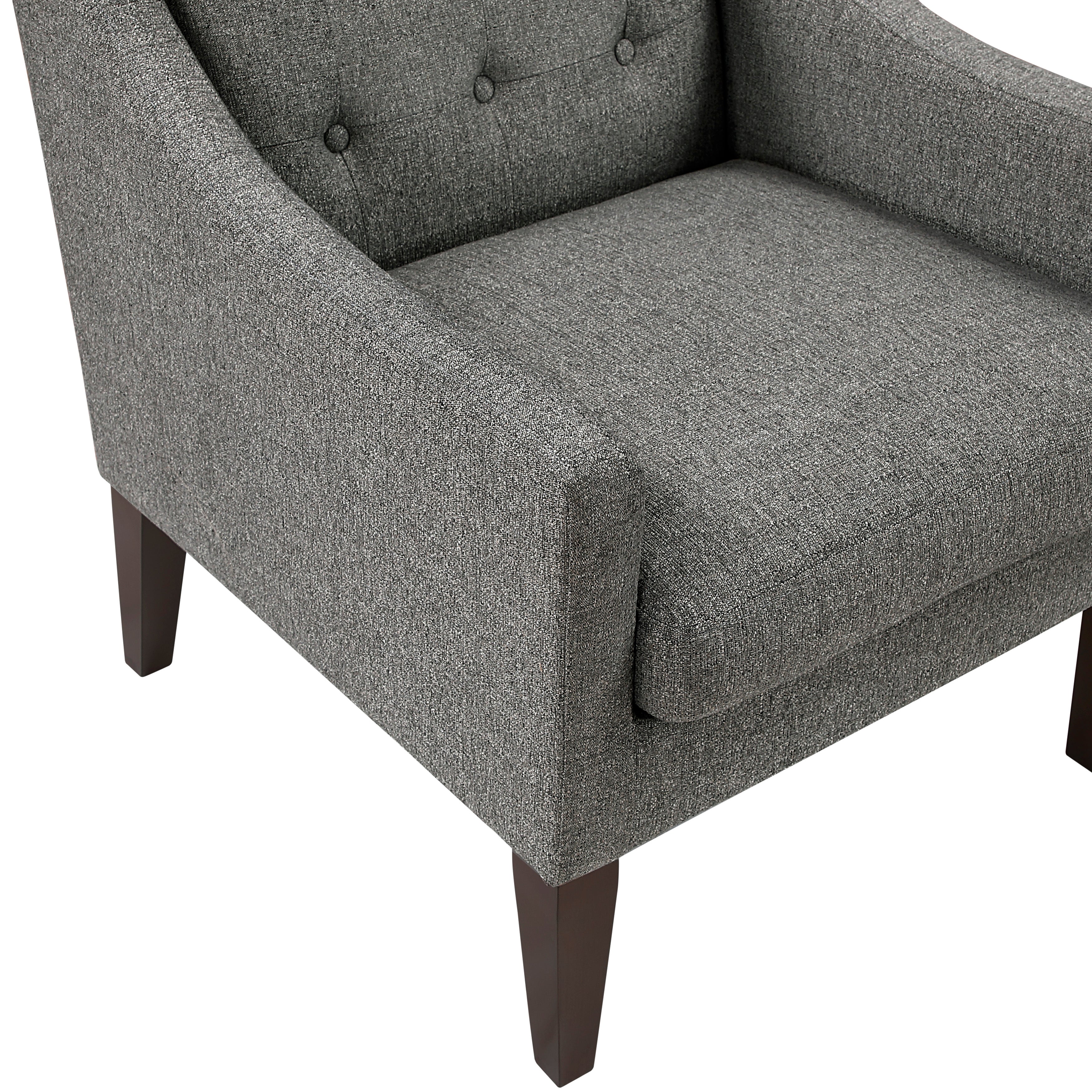 Contemporary Button Tufted Accent Chair