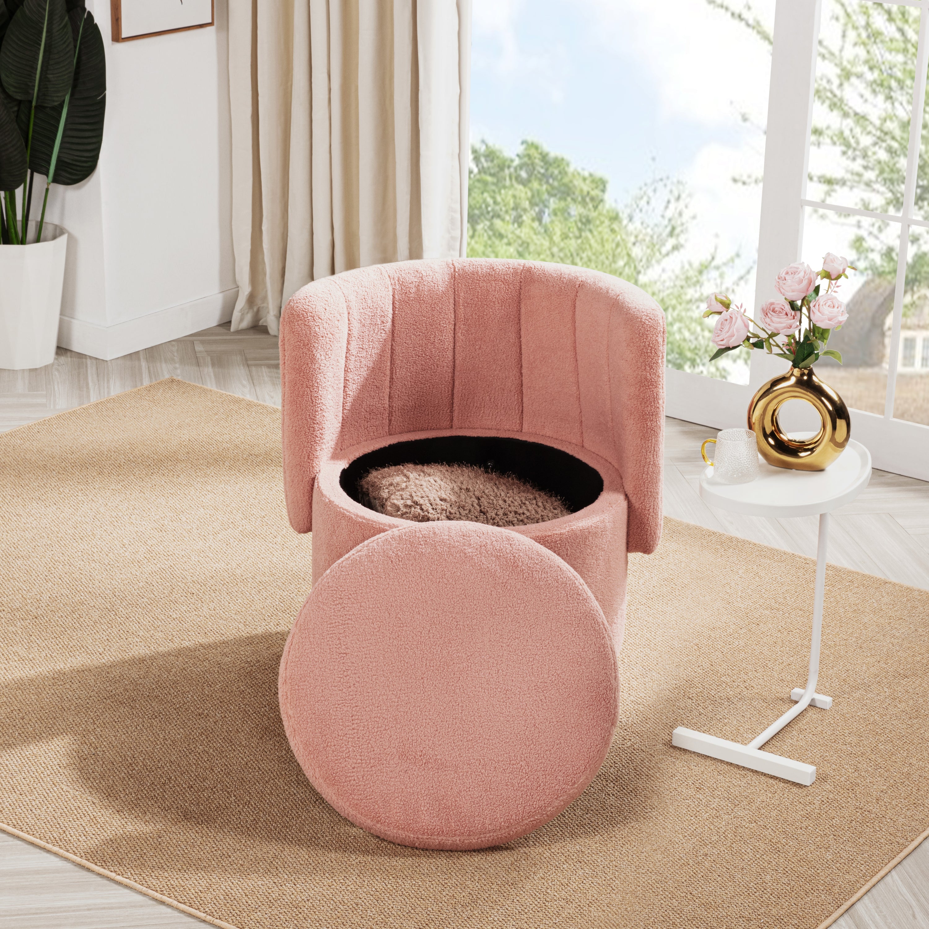 360 Degree Swivel Back Sofa Chair With Storage Space