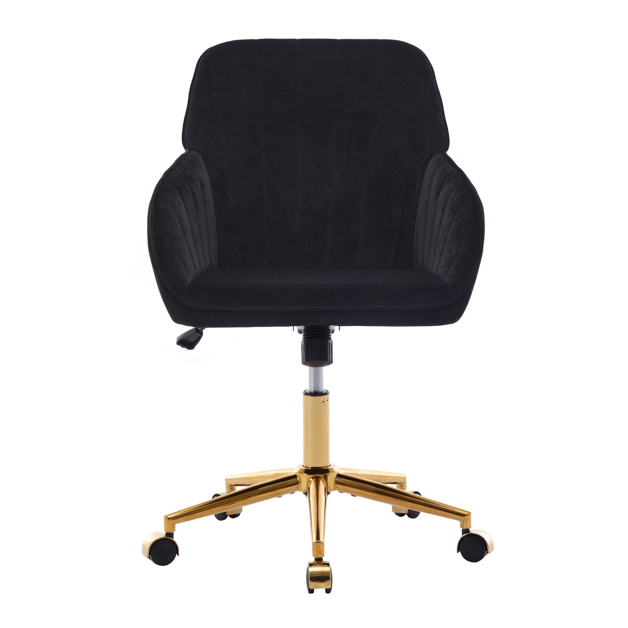 Adjustable Ergonomic Swivel Chair with Golden Base