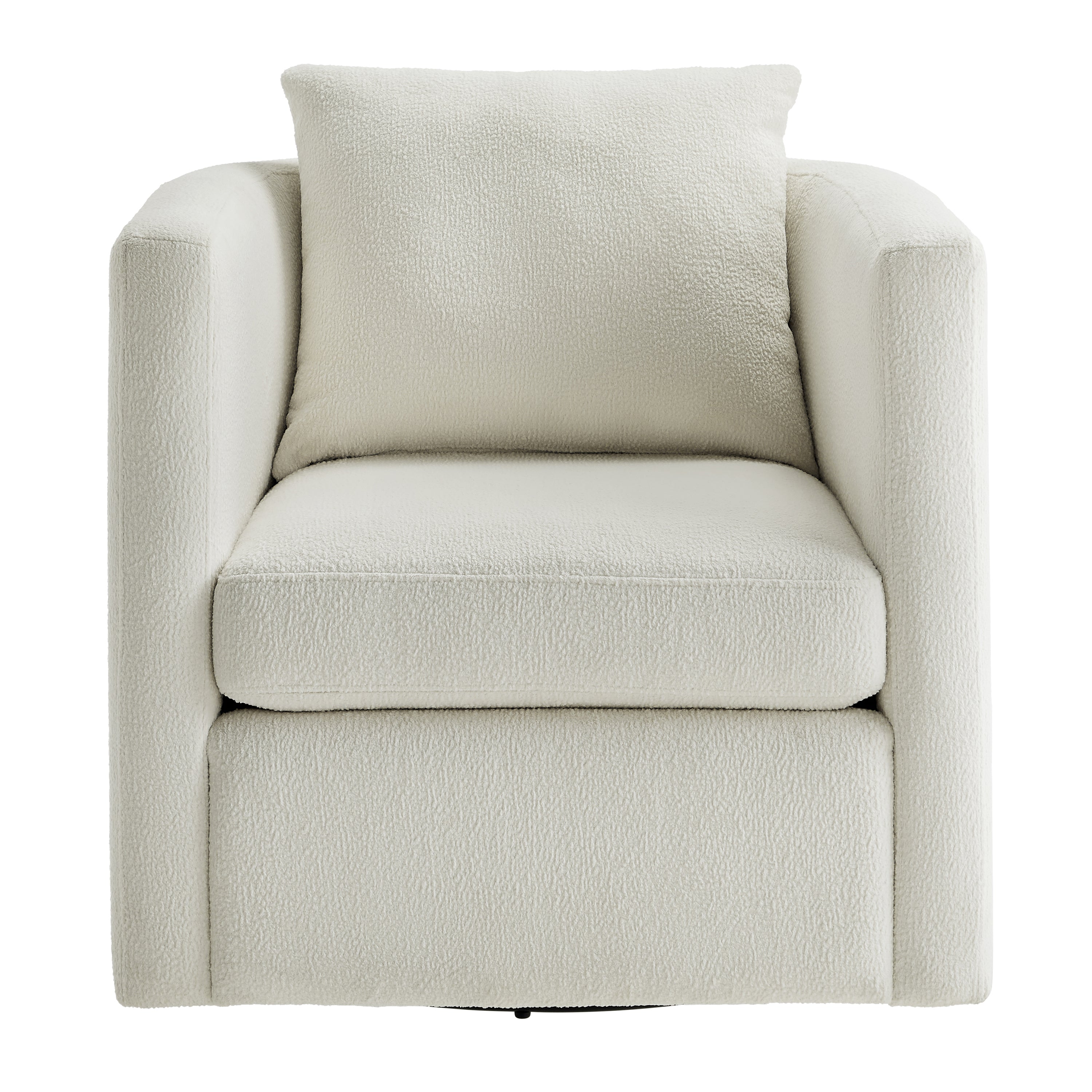 Sutton Light Grey Performance Fabric Swivel Barrel Chair