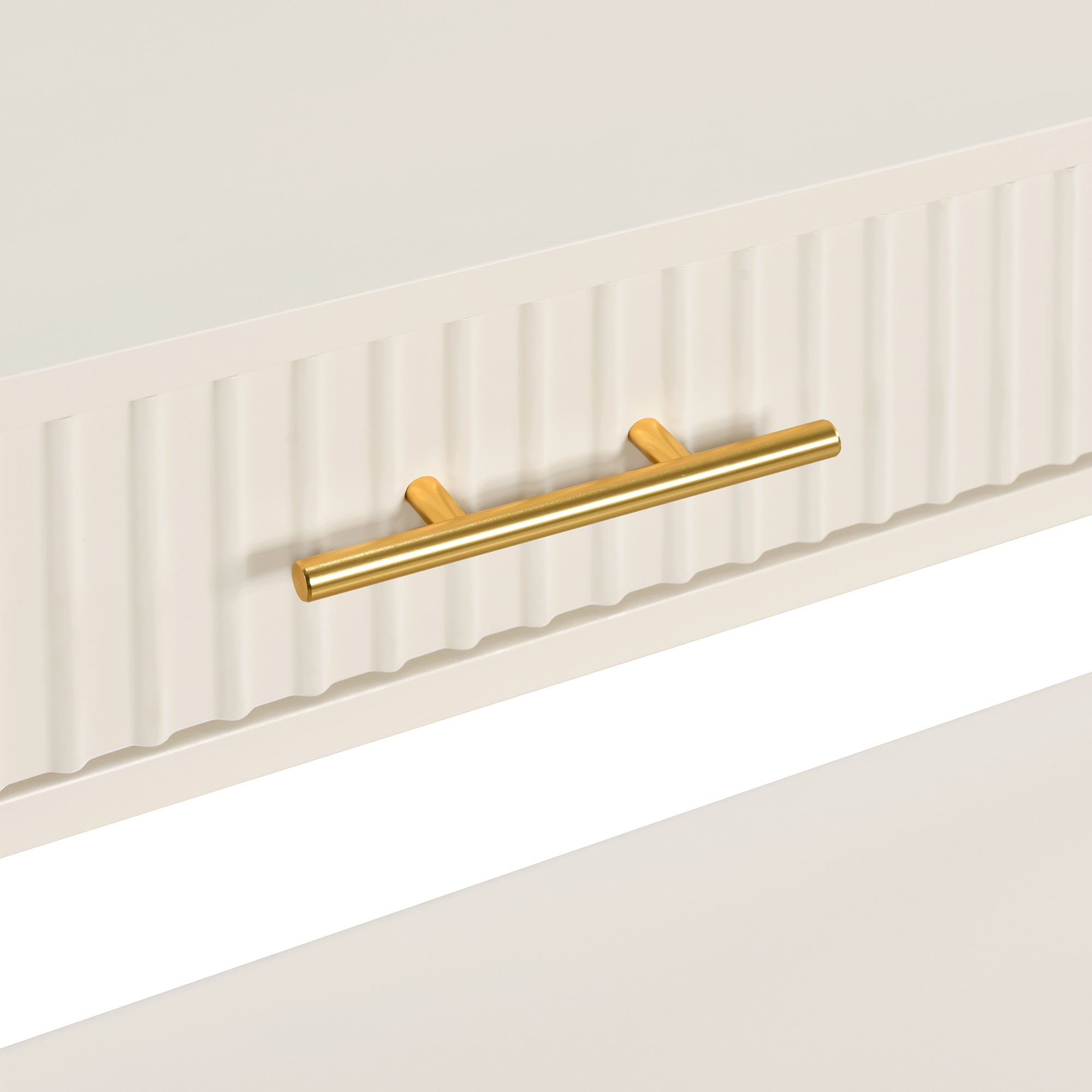 Fluted Drawer Contemporary Entryway Console Table