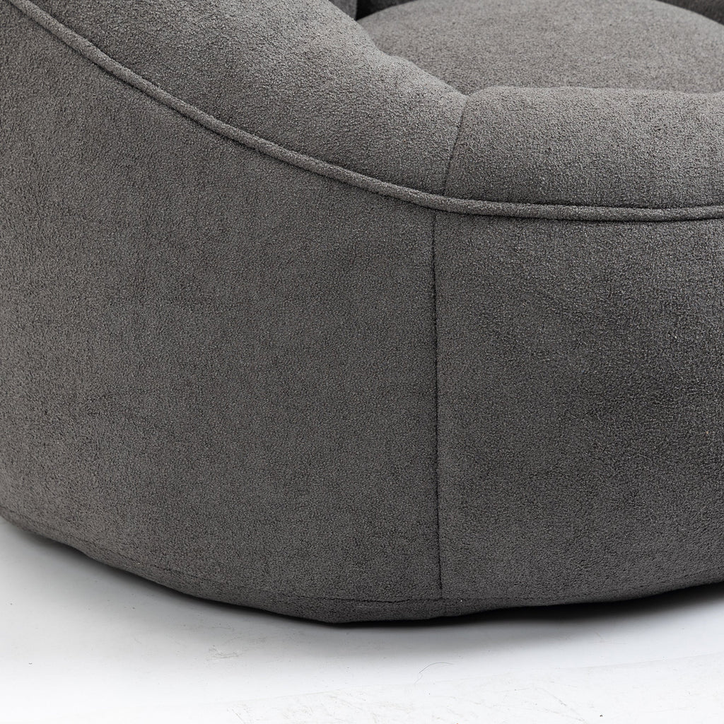 Bean Bag Sofa Chair with High-Pressure Foam and Footrest