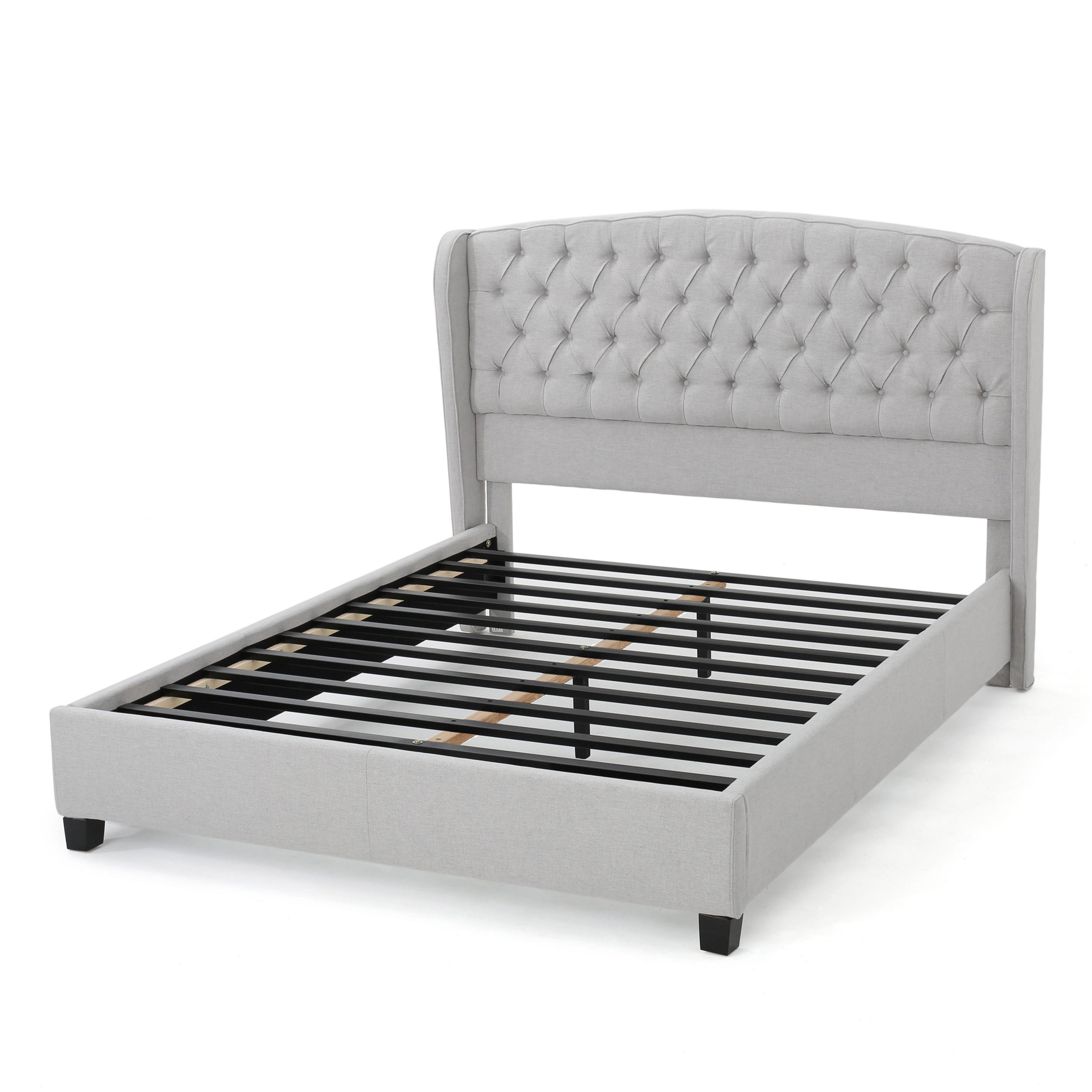 Button Tufted Wingback Bed