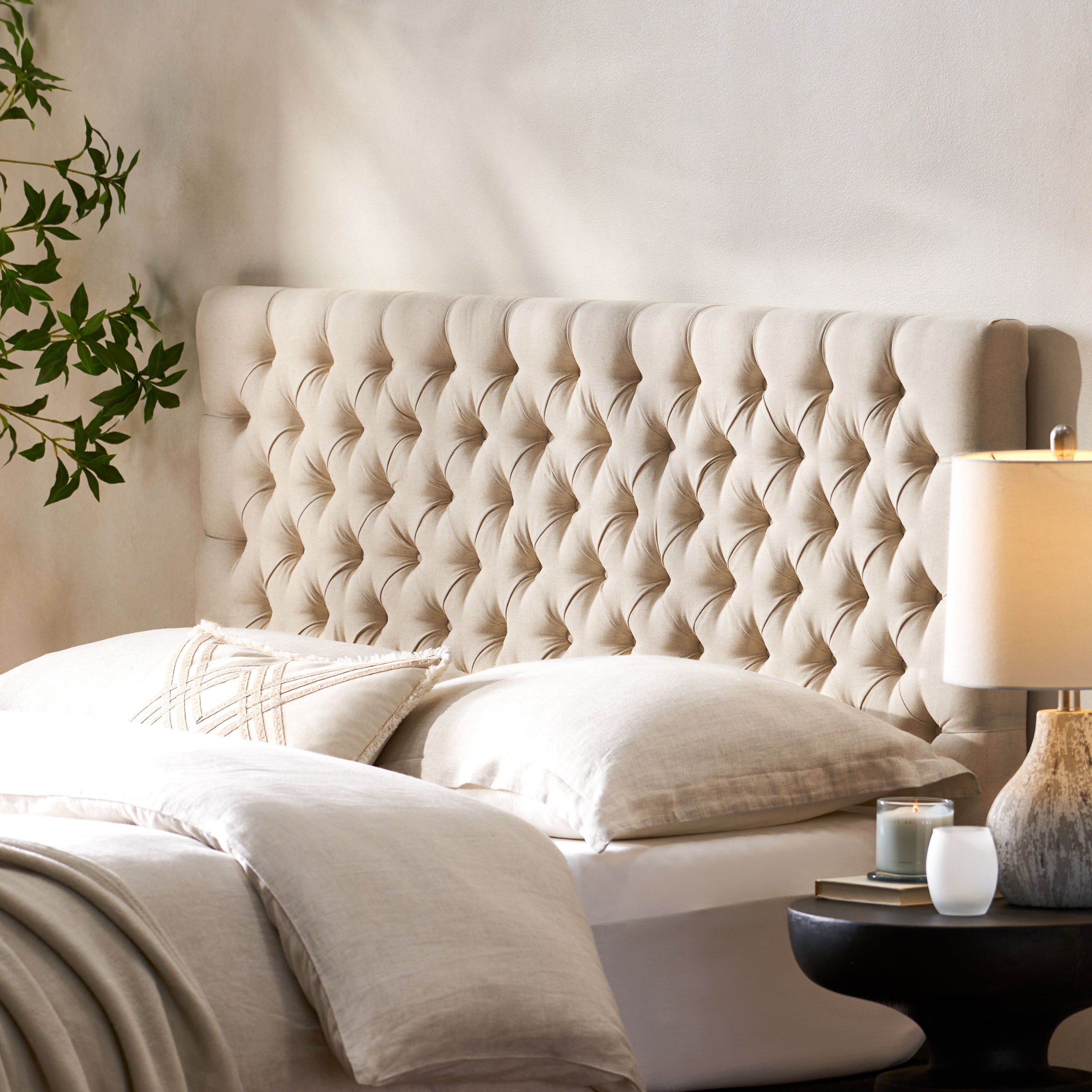 Annecy Contemporary Upholstered Fabric Headboard