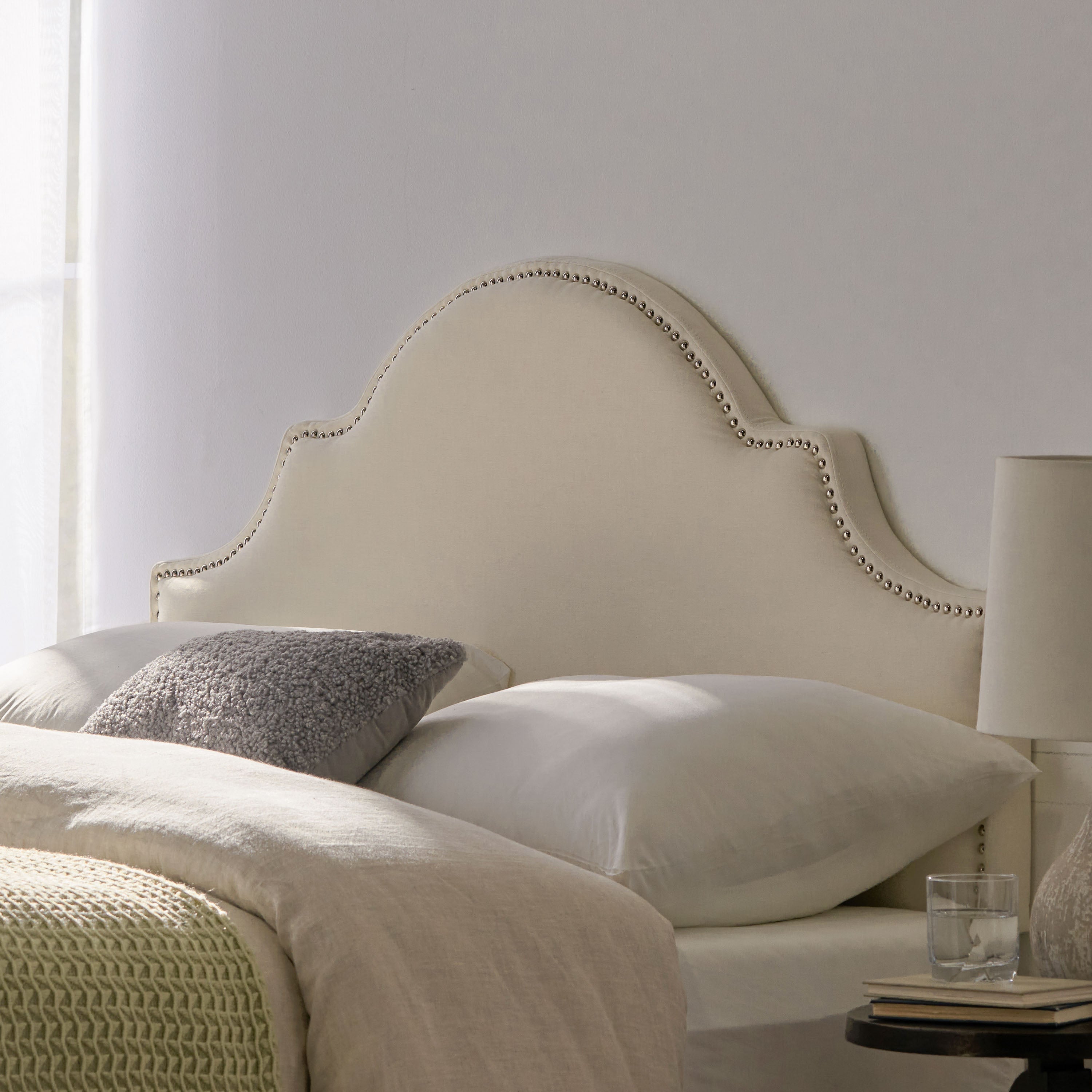 Upholstered Nailhead Trim Headboard