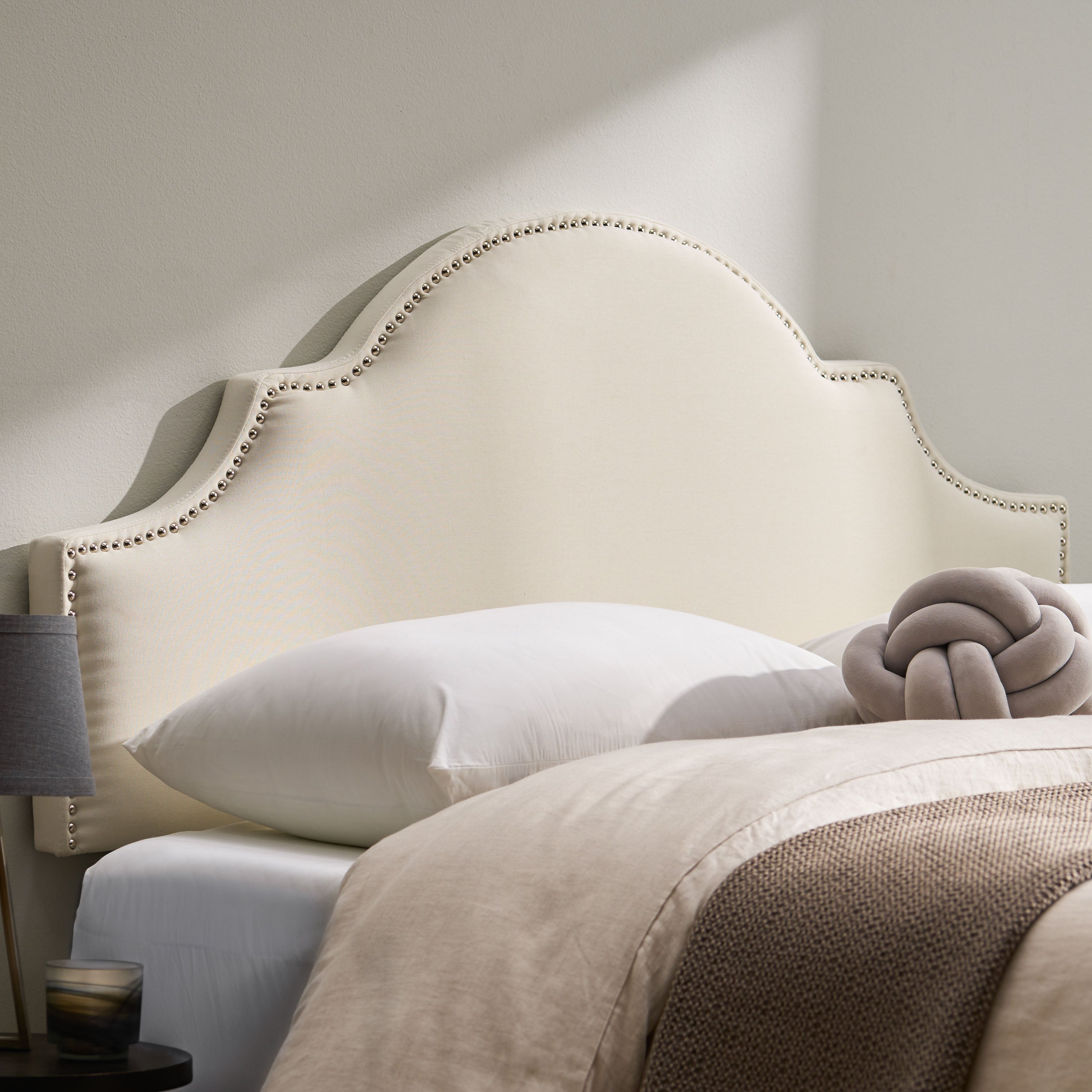Upholstered Nailhead Trim Headboard