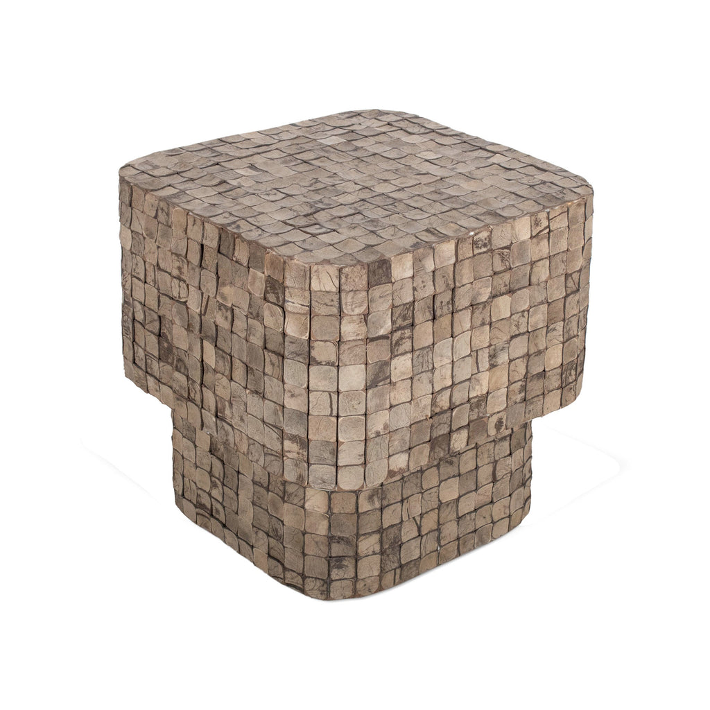 Samoa Square Coconut Shell Side Table