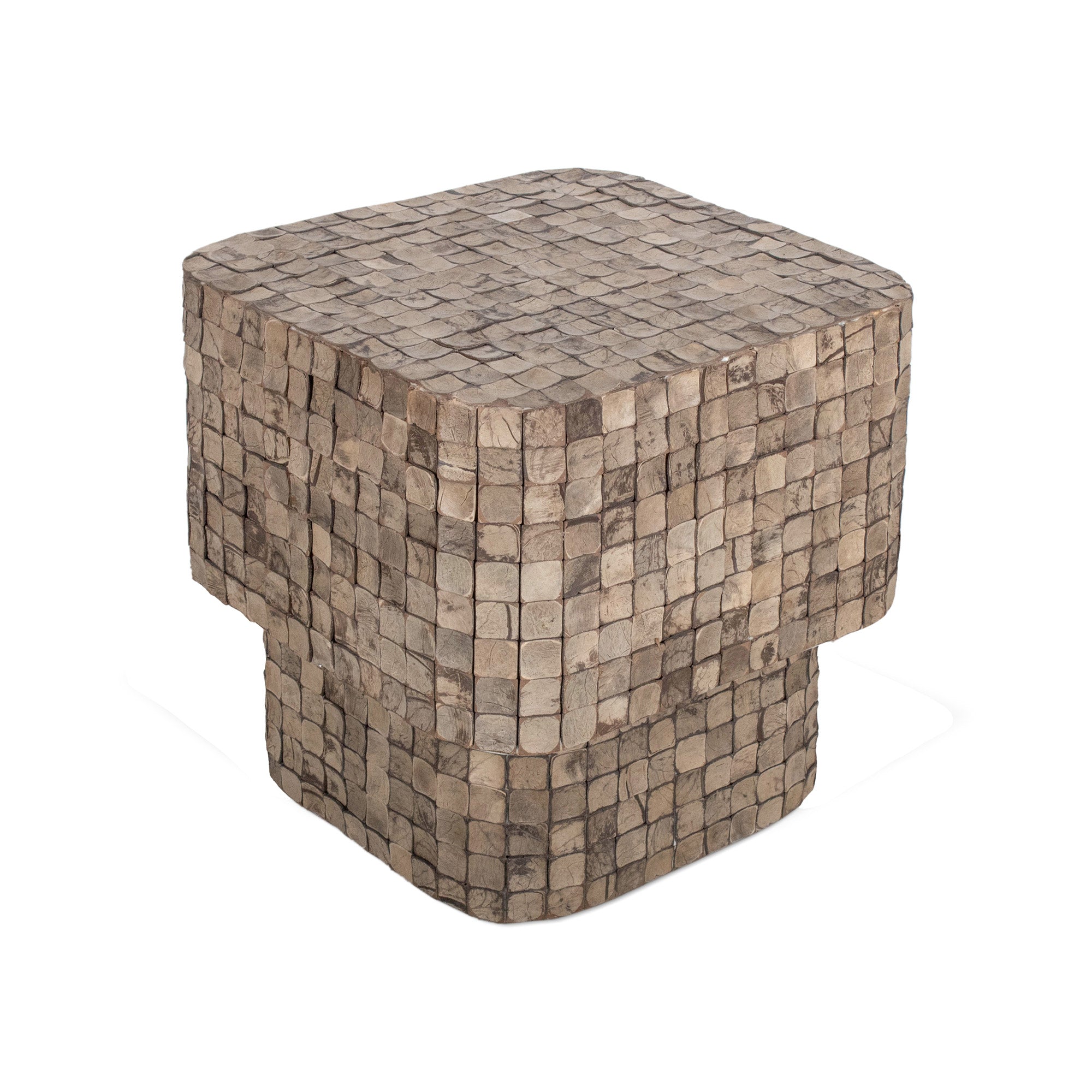 Samoa Square Coconut Shell Side Table