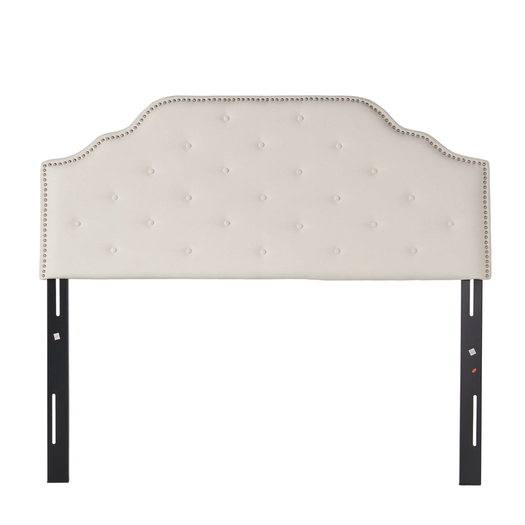 Luella Button Tufted Upholstered Headboard