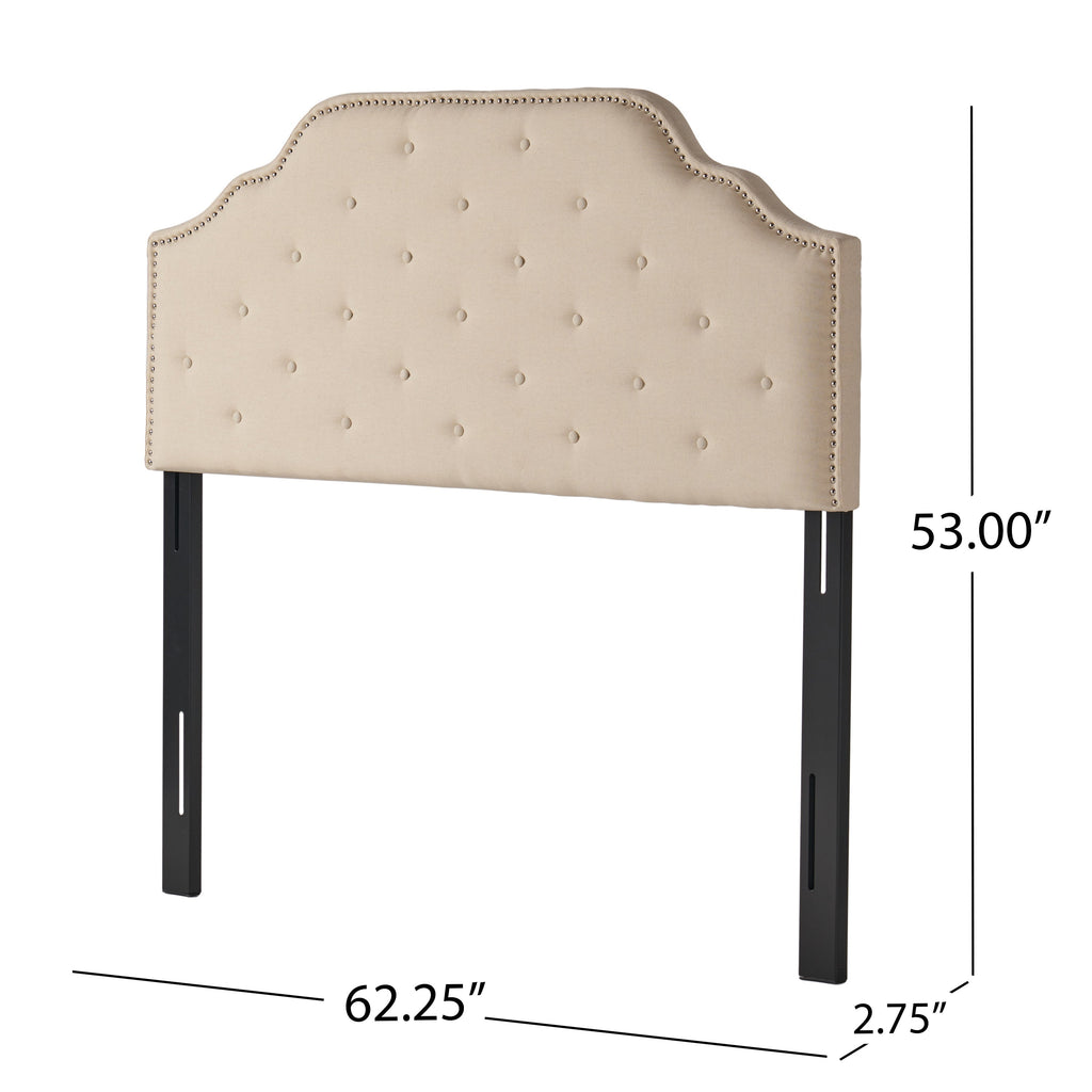 Luella Button Tufted Upholstered Headboard