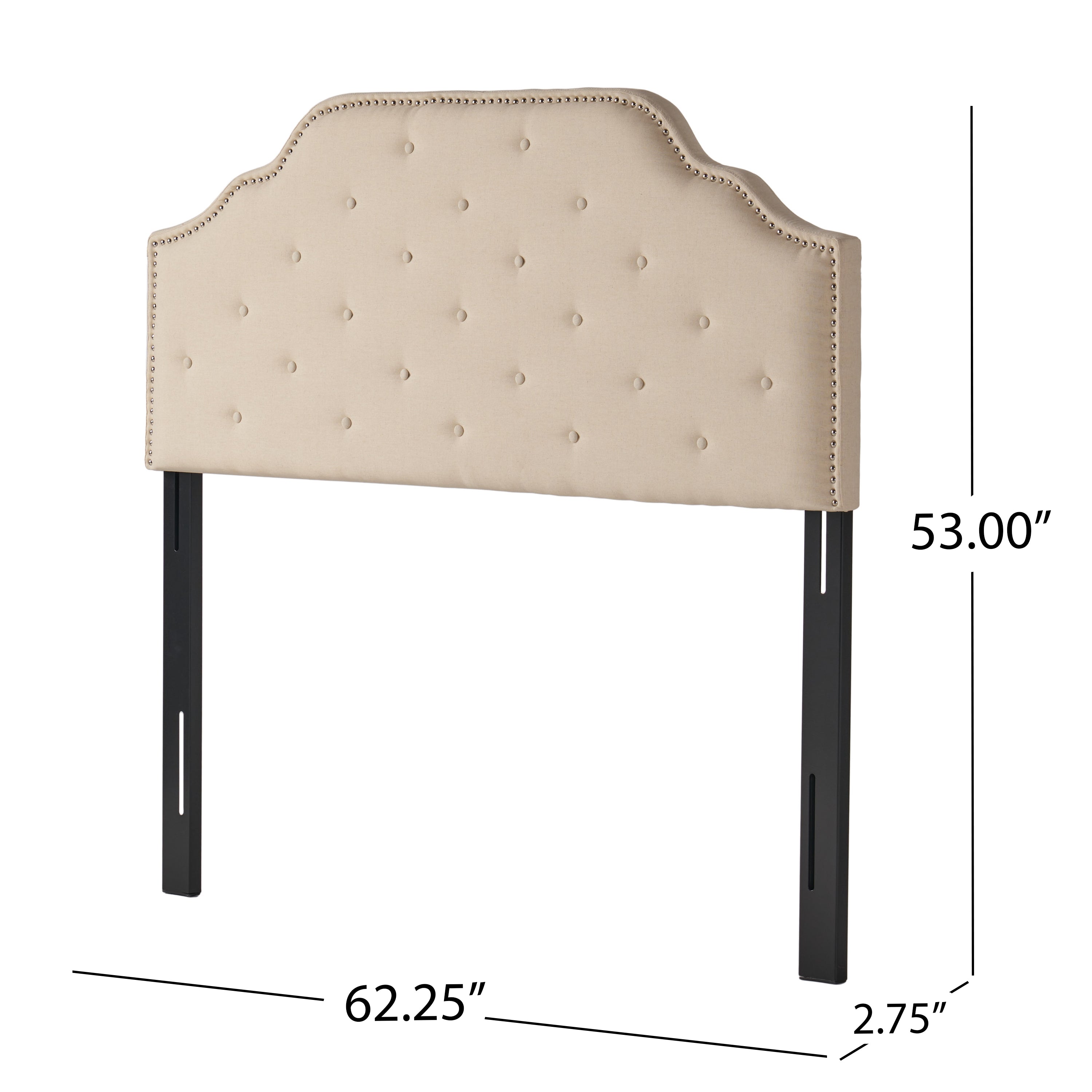 Luella Button Tufted Upholstered Headboard
