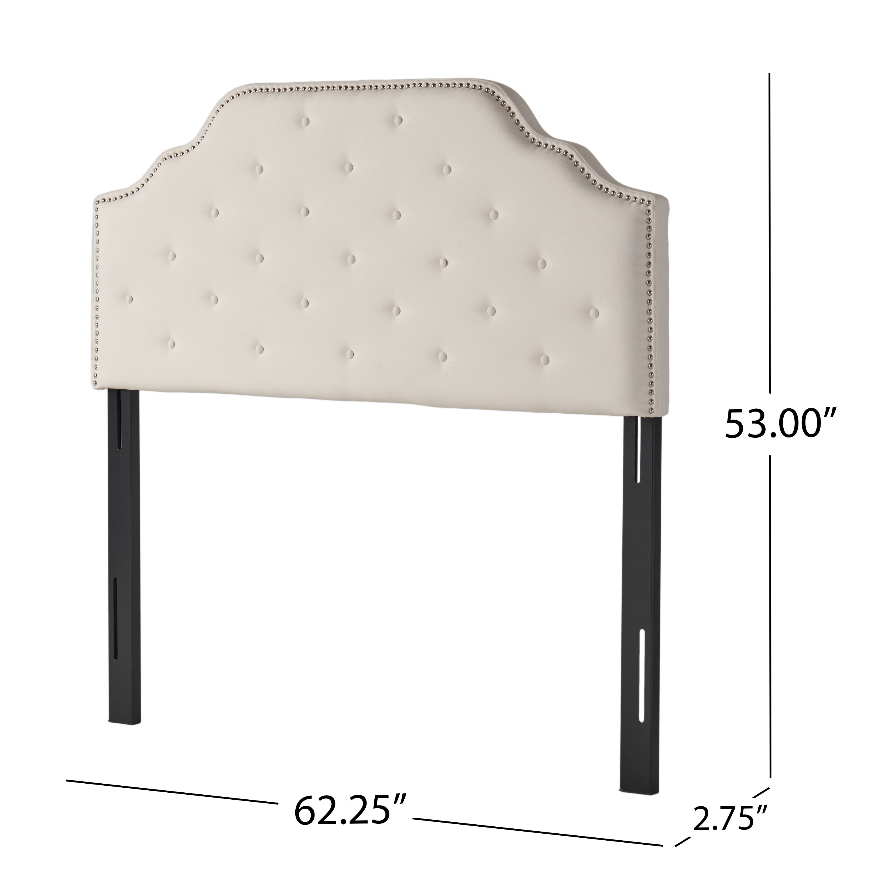 Luella Button Tufted Upholstered Headboard