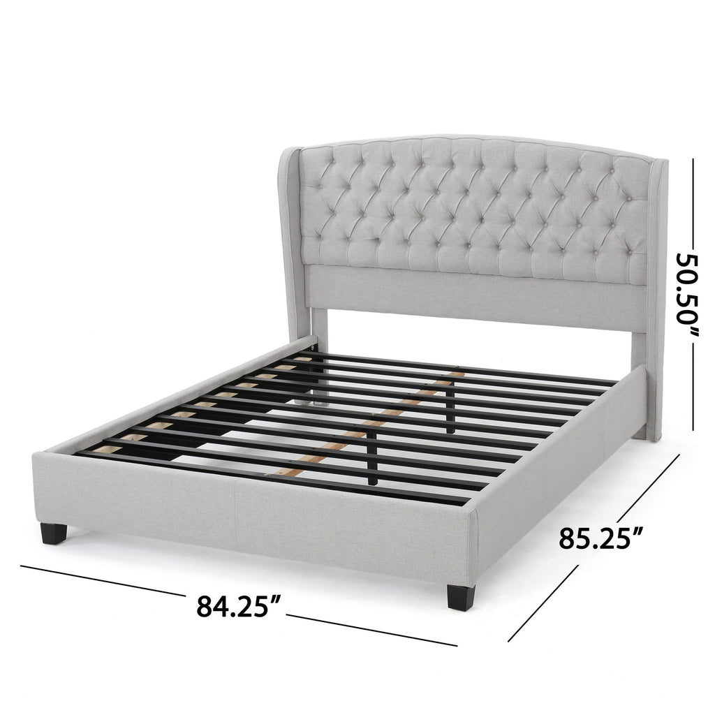 Button Tufted Wingback Bed
