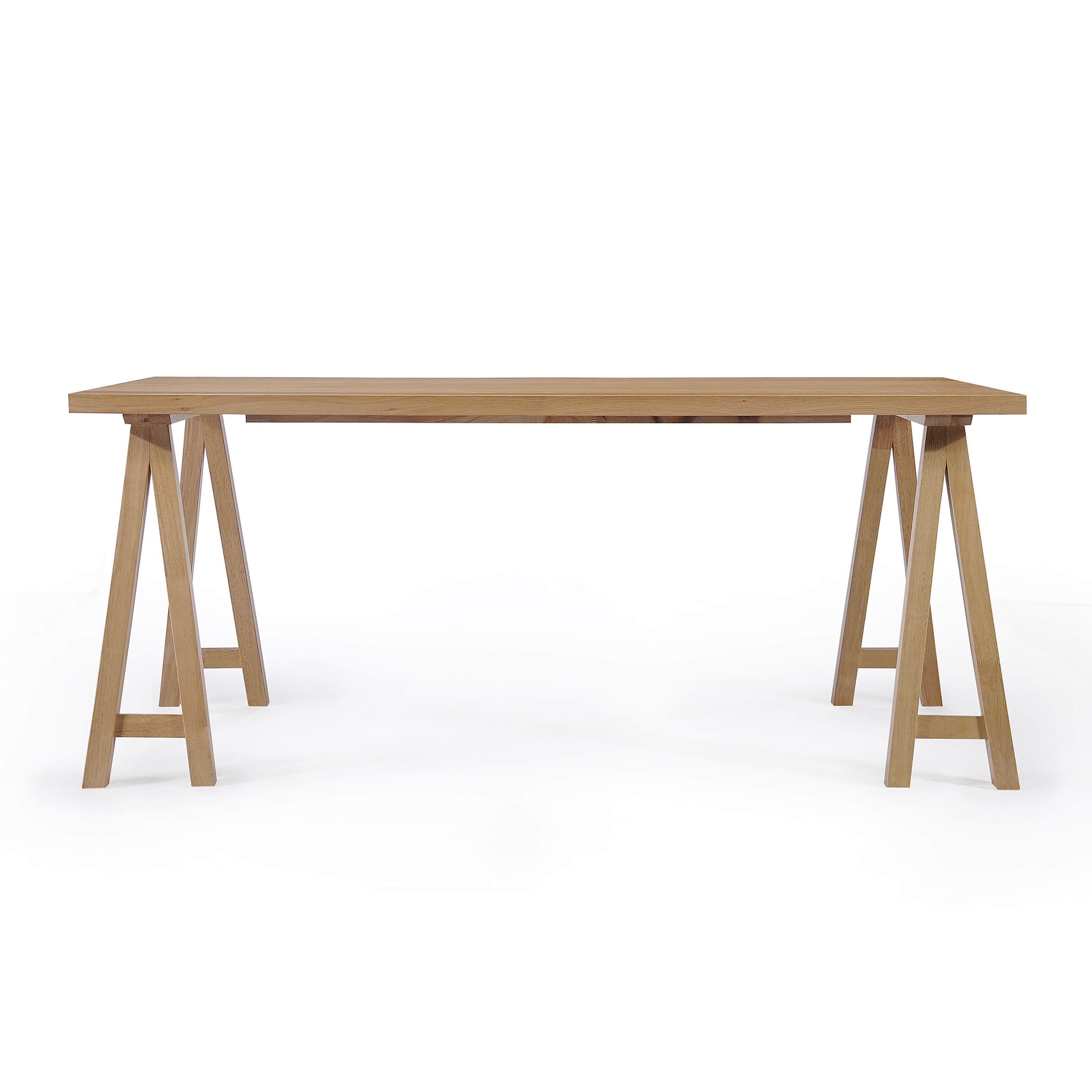 Solid Wood Sawhorse Dining Table